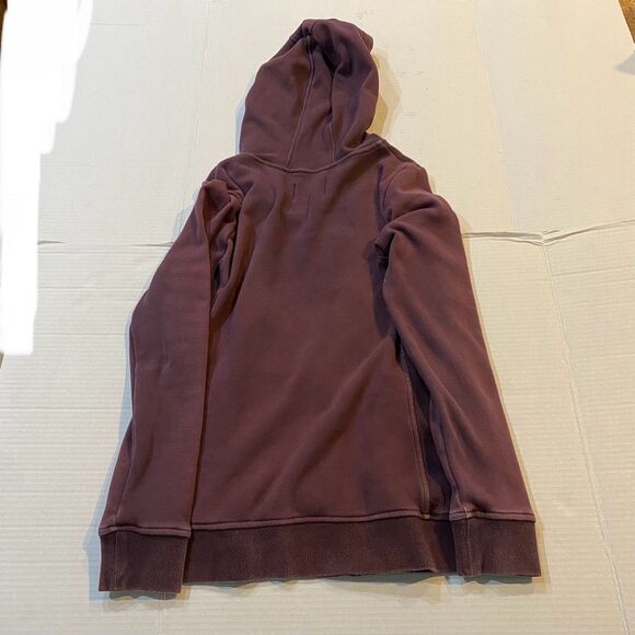 UGG Women’s Full Zip Fleece Drawstring Hoodie Jacket Plum Purple Size Small - Picture 2 of 4